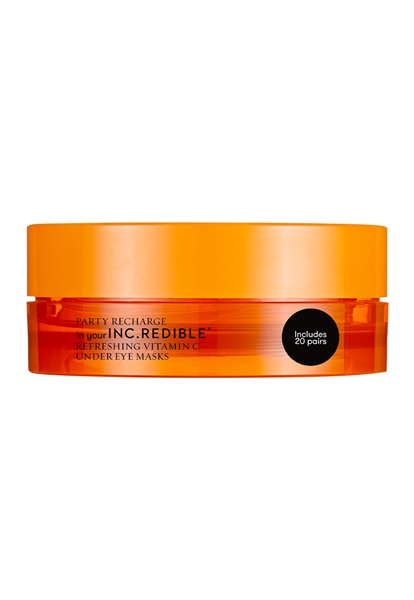 INC.redible Cosmetics Party Recharge Refreshing Vitamin C Under-Eye Masks – 20 Pairs