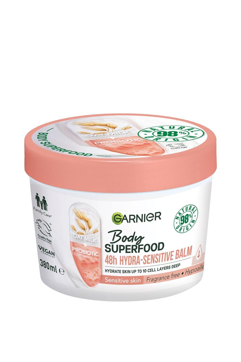 Garnier Body Superfood, Hydra Sensitive Body Cream, With Oat Milk & Probiotic Derived Fractions