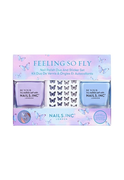 Nails.INC Feeling So Fly Nail Polish And Stickers Set
