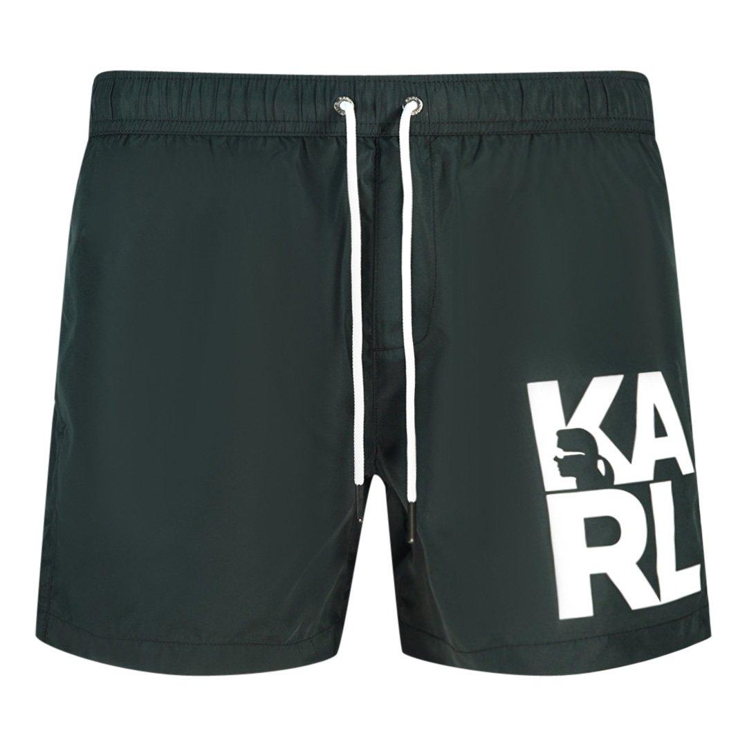 Block Logo Black Swim Shorts