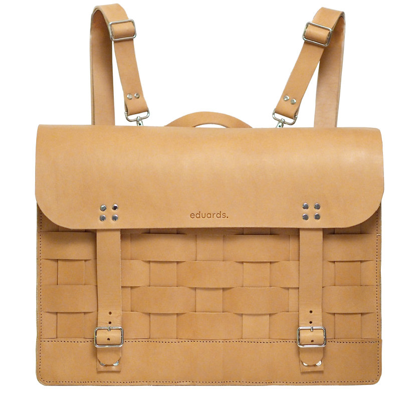 Eduards – Näver Backpack /Shoulderbag In Nature Leather