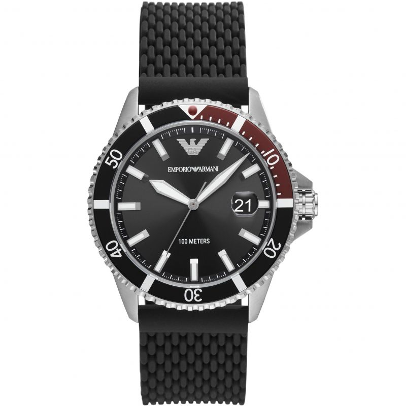 Emporio Armani – Diver Quartz Black Dial Men’s Watch (AR11341)