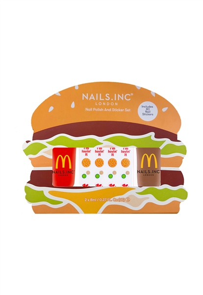 Nails.INC Nails.INC X McDonald’s Burger Mini Nail Polish And Sticker Duo