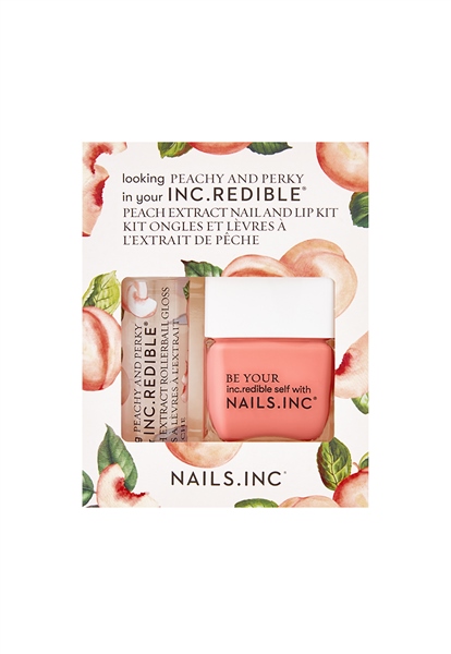 Nails.INC Peachy And Perky Nail Polish And Lip Duo