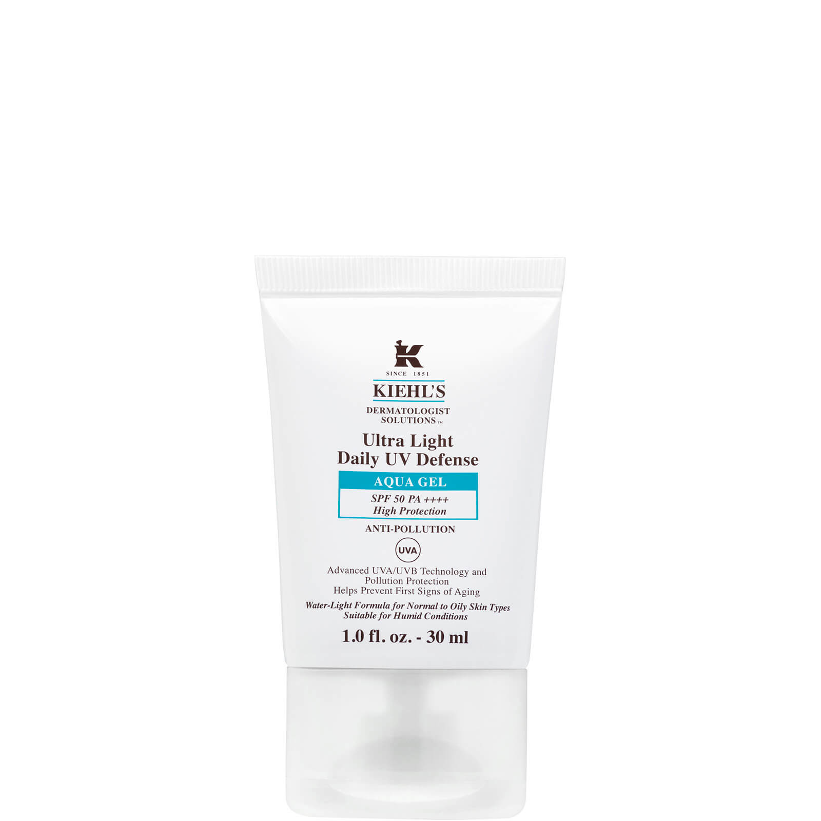 Kiehl’s Ultra Light Daily UV Defense Aqua Gel SPF 50 PA++++ (Various Sizes) – 30ml