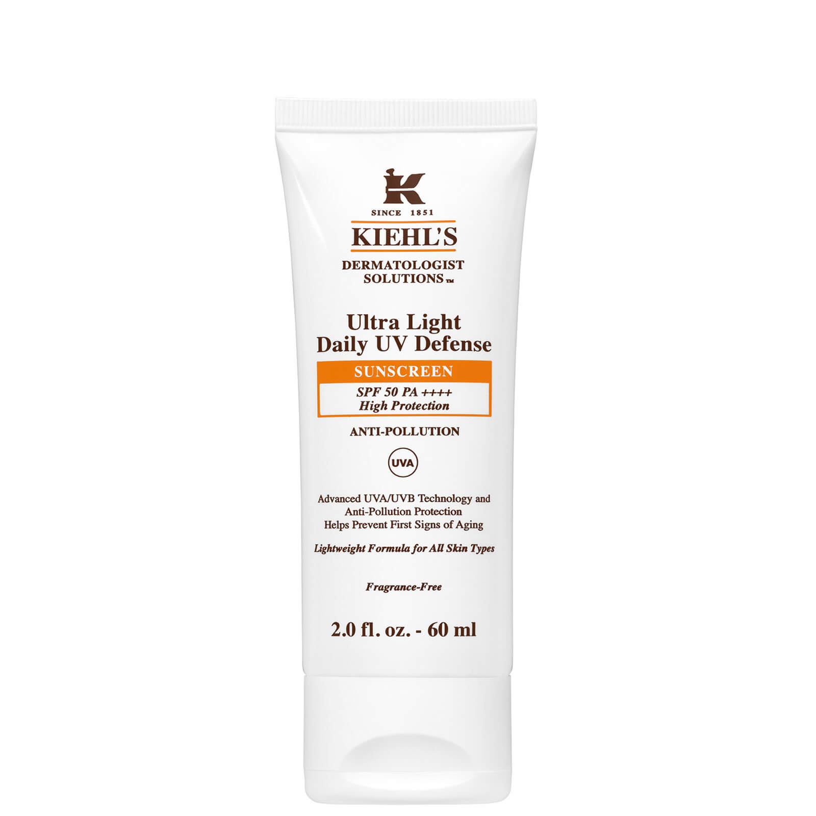 Kiehl’s Ultra Light Daily UV Defense SPF 50 PA++++ (Various Sizes) – 60ml