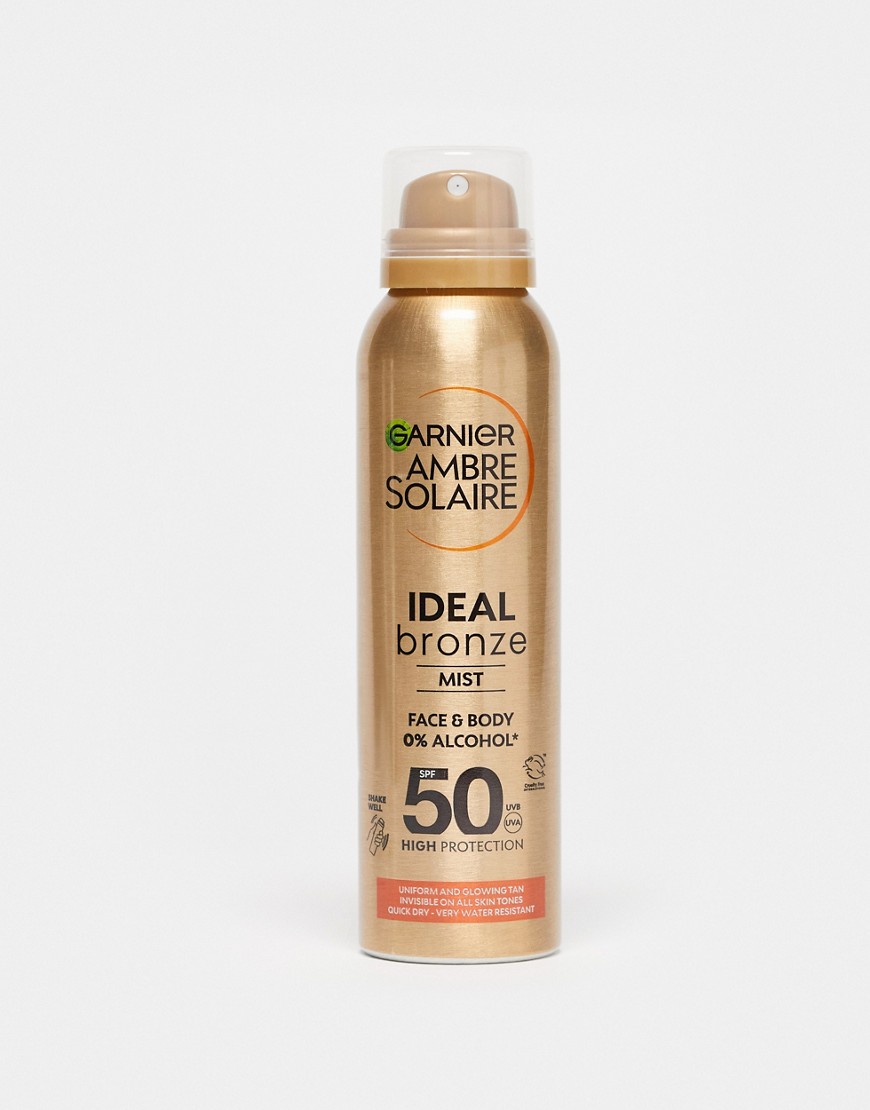 Garnier Ambre Solaire Ideal Bronze Tanning Mist, SPF50, 150ml-No Colour