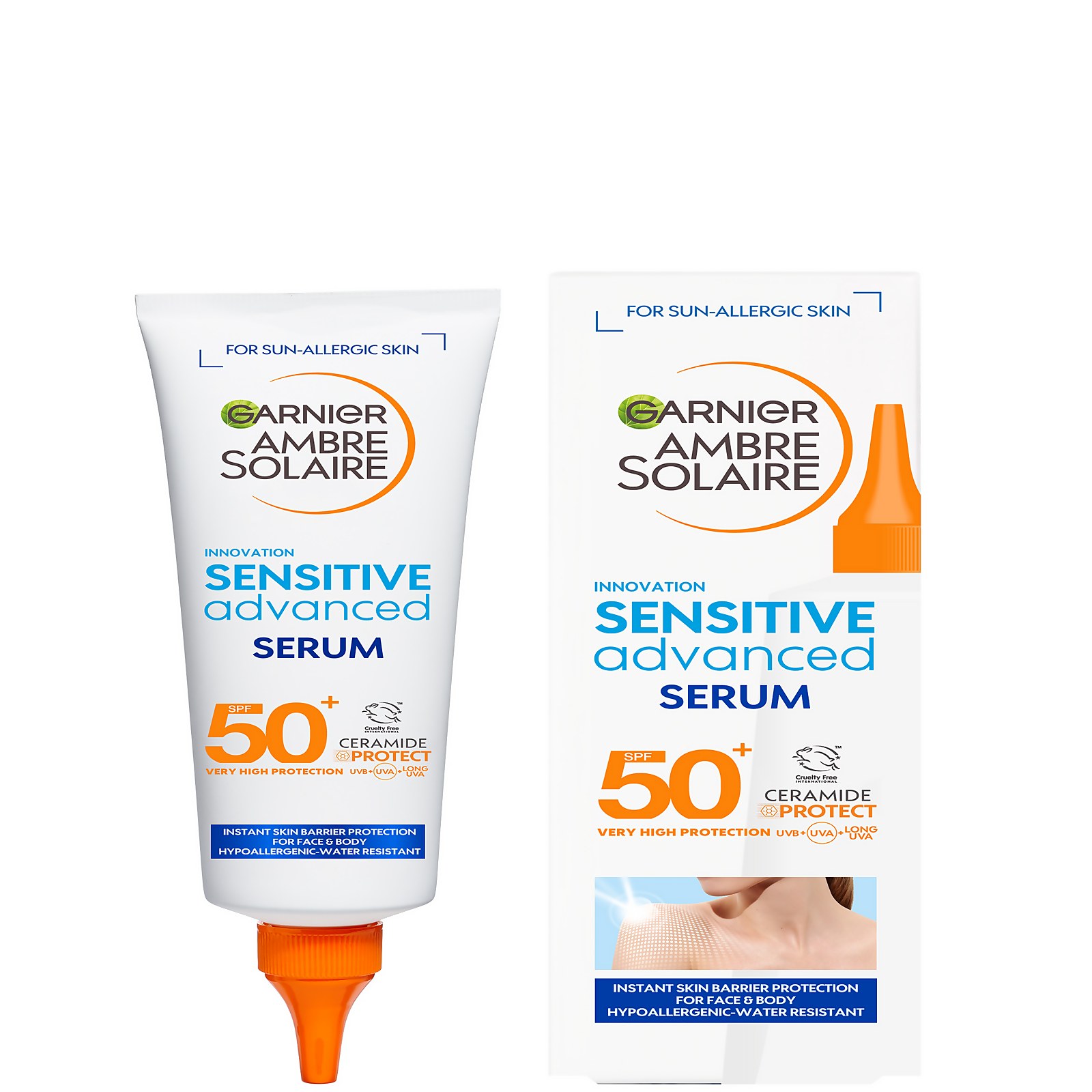 Garnier Ambre Solaire SPF 50+ Sensitive Advanced Face And Body Serum 125ml
