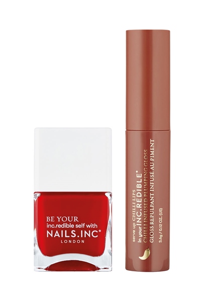 Nails.INC Naughty Or Spice Nail Polish And Lip Duo