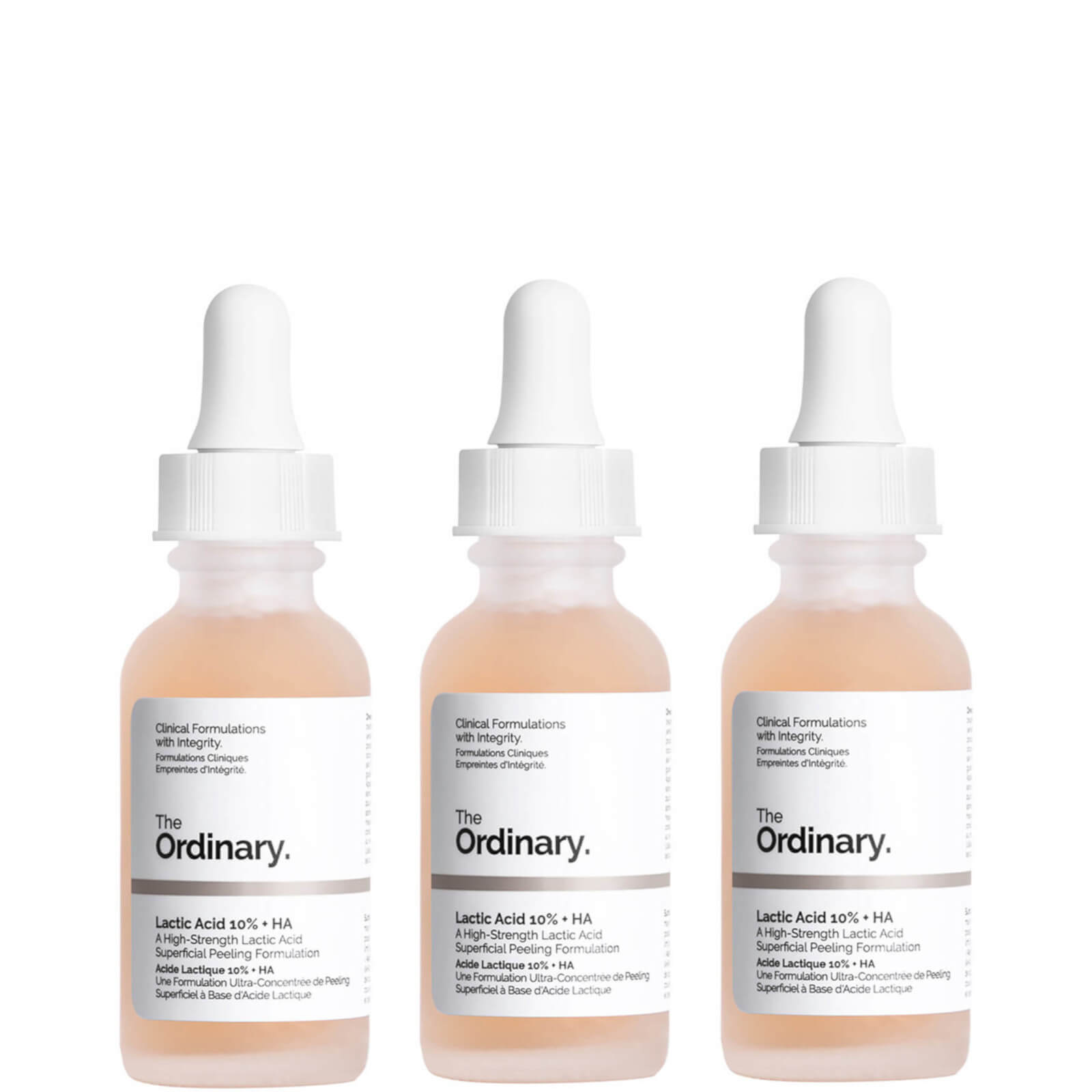 The Ordinary Lactic Acid 10% And HA 2% Superficial Peeling Formulation 30ml (Three Pack)