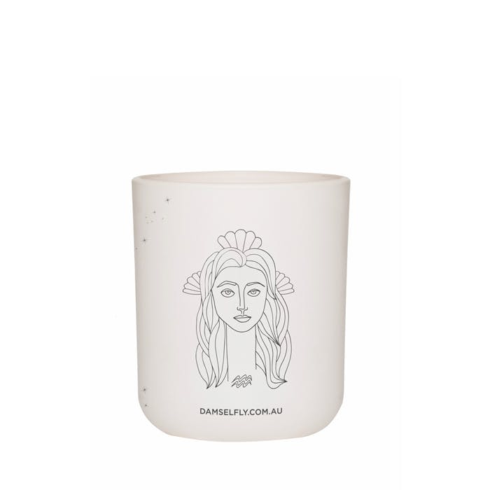 Damselfly Zodiac Damselfly Aquarius Zodiac Candle 300g