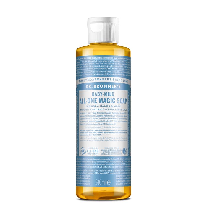 Dr Bronner DR BRONNER Baby Unscented Castile Liquid Soap 240ml