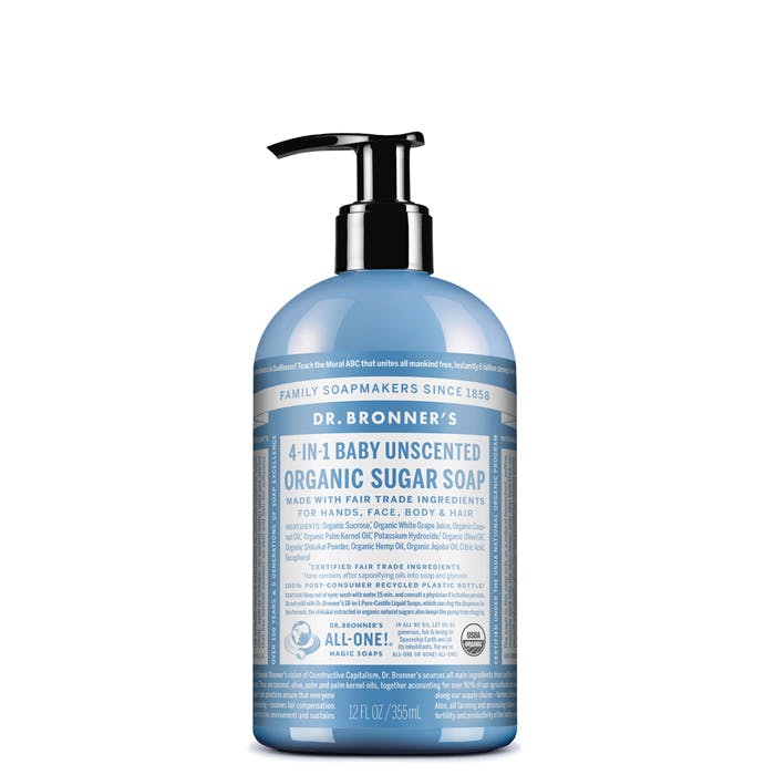 Dr Bronner DR BRONNER Baby Unscented Organic Pump Soap 355ml