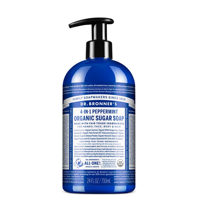 Dr Bronner DR BRONNER Organic Pump Soap Sugar Peppermint 710ml