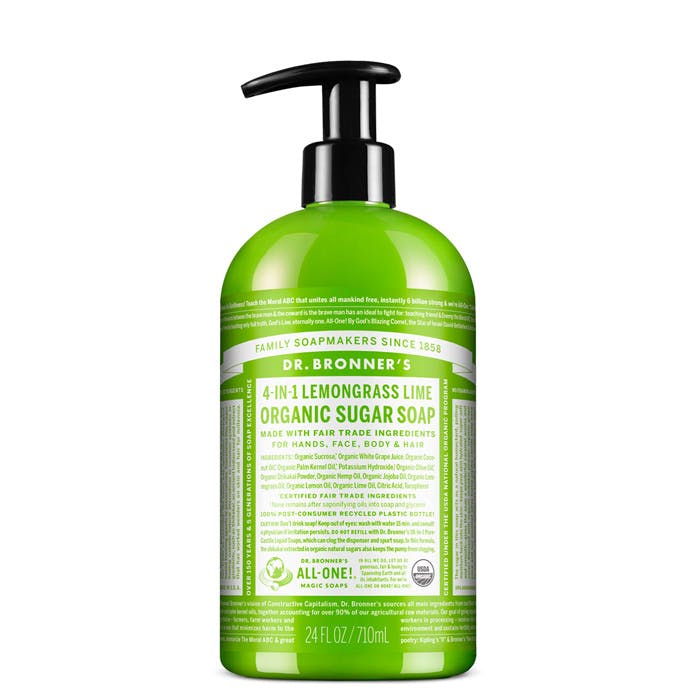 Dr Bronner DR BRONNER Organic Pump Soaps Sugar Lemongrass Lime 710ml