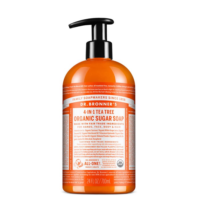 Dr Bronner DR BRONNER Organic Pump Soaps Sugar Tea Tree 710ml