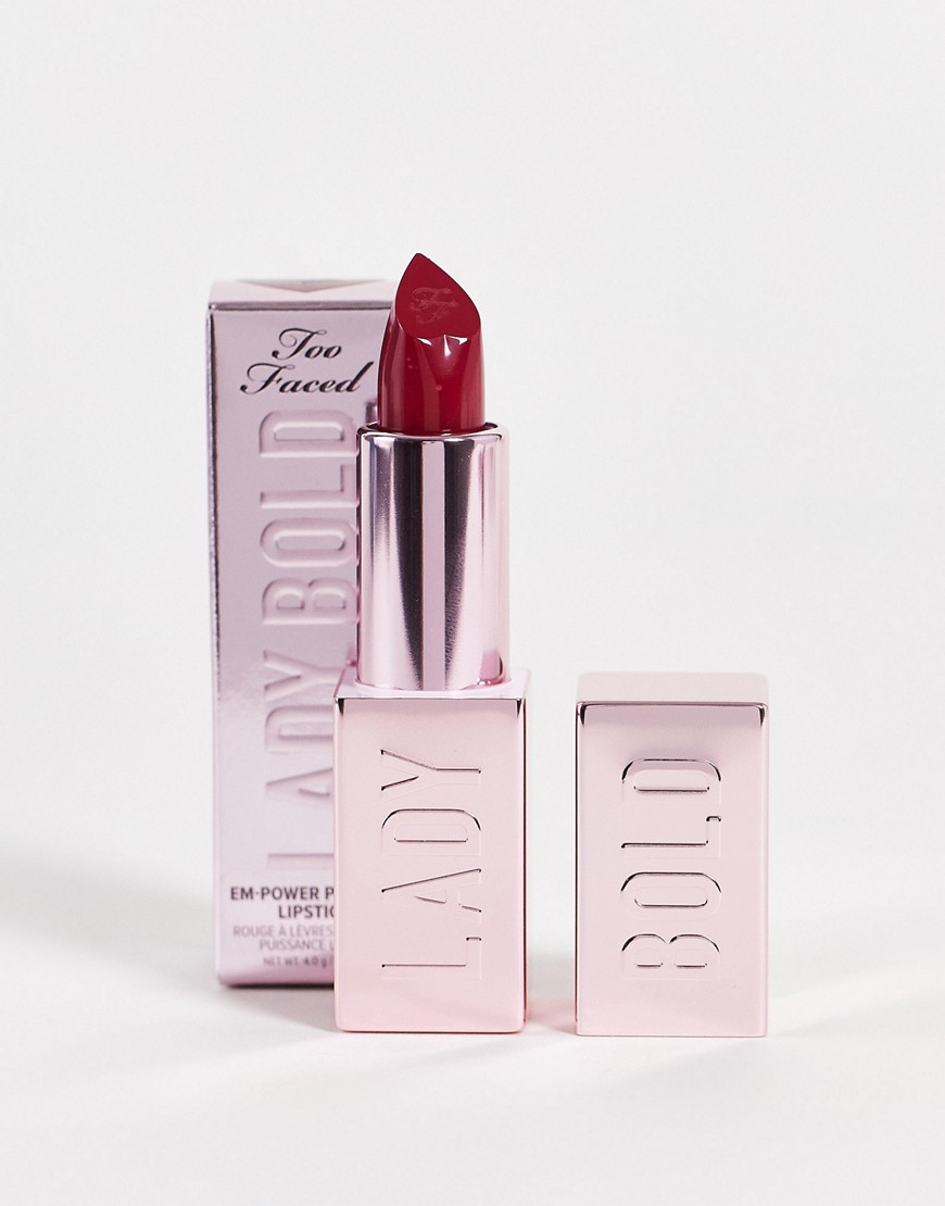 Too Faced Lady Bold Em-Power Pigment Cream Lipstick – Rebel-Red