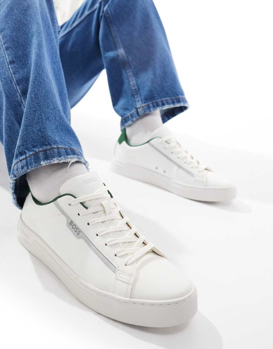 BOSS Rhys Tenn Trainers In White