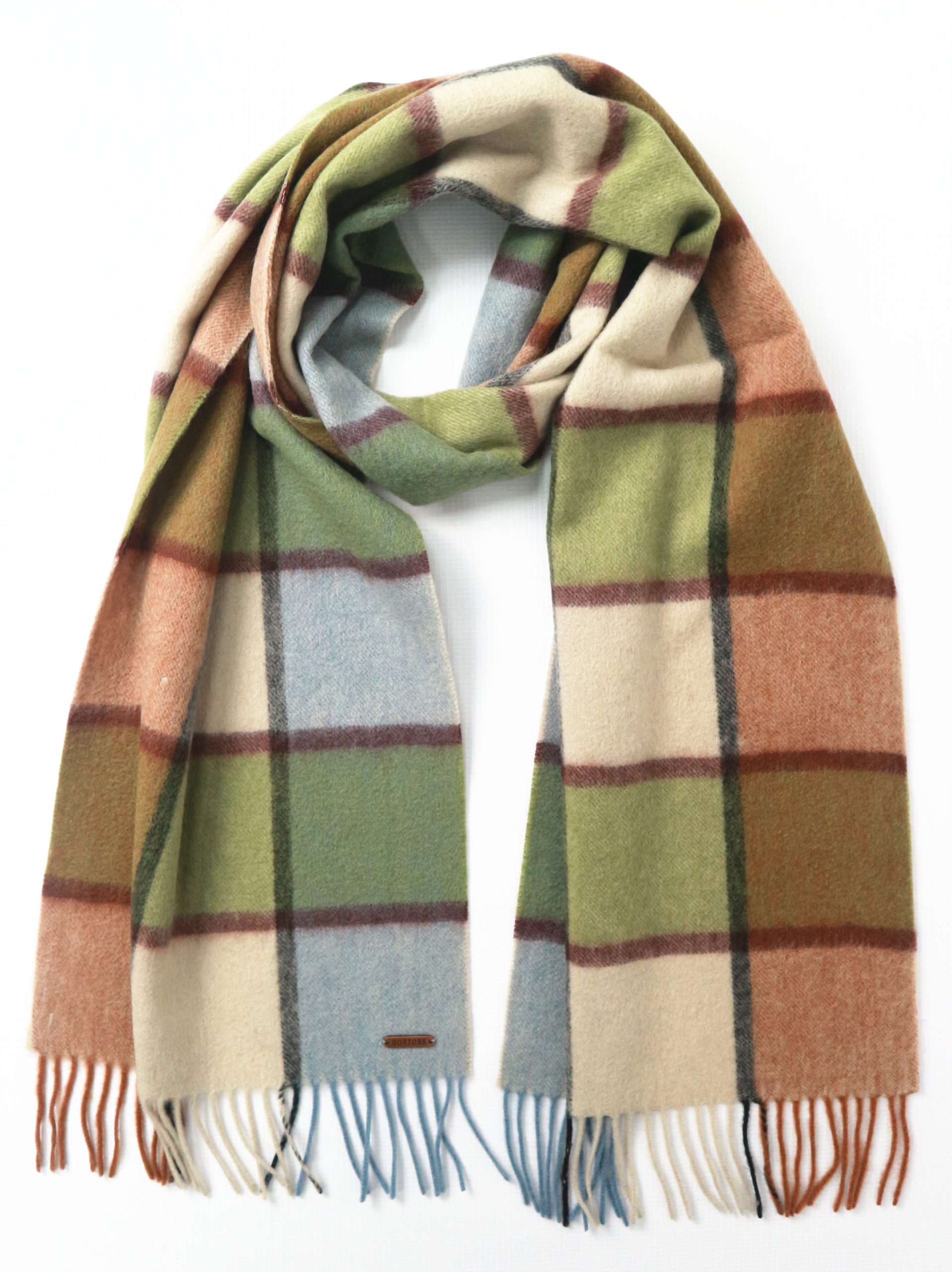 Hortons England 100% Lambswool ‘Hexham’ Scarf – Patch Check