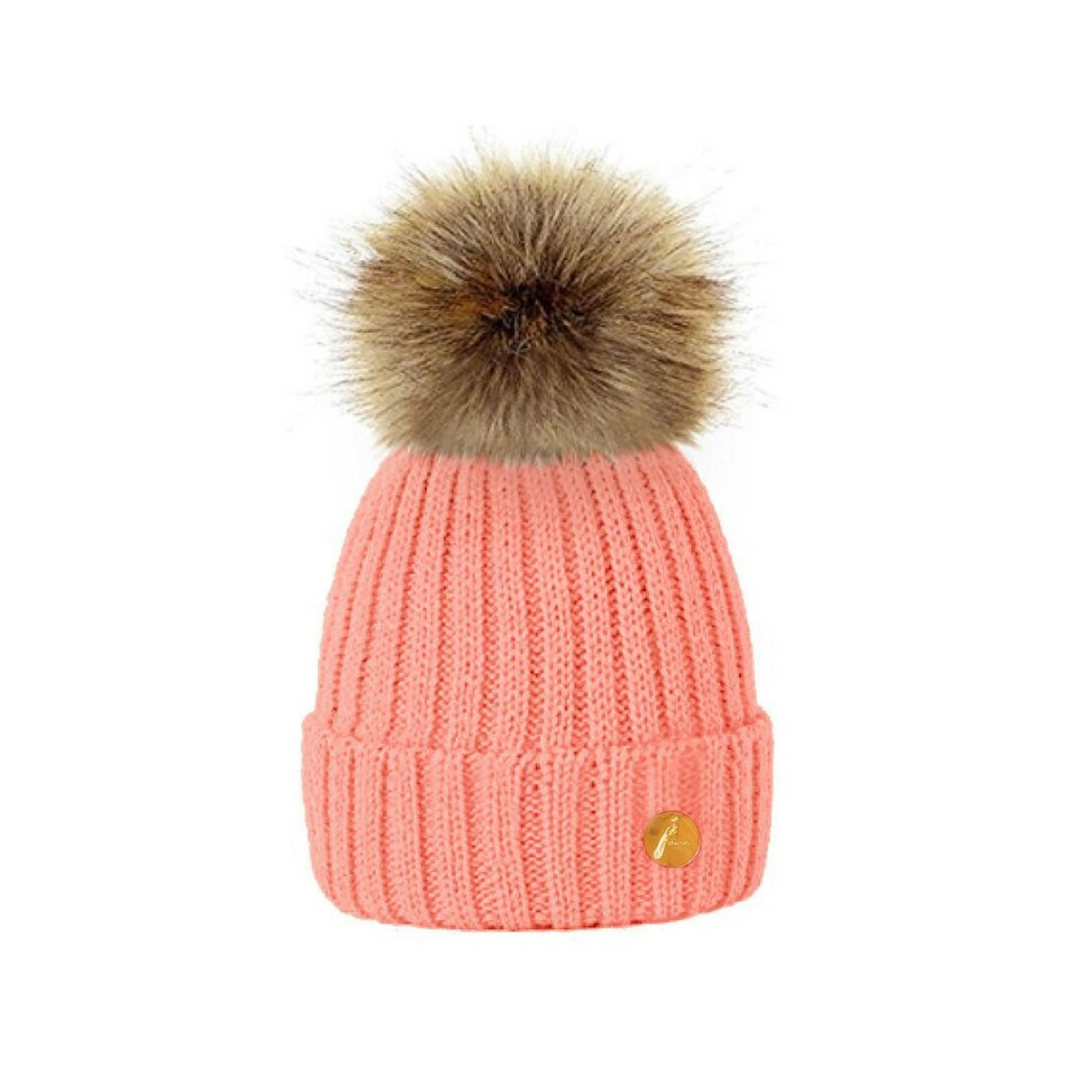 Hortons England Meribel PomPom Hat – Dusk Pink