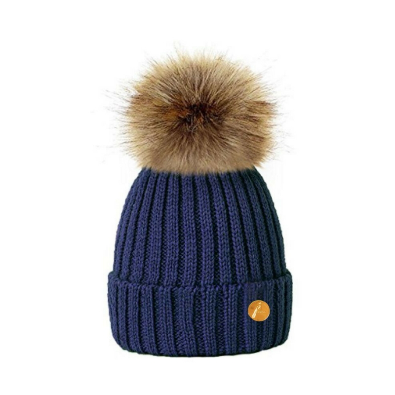 Hortons England Meribel PomPom Hat – Navy