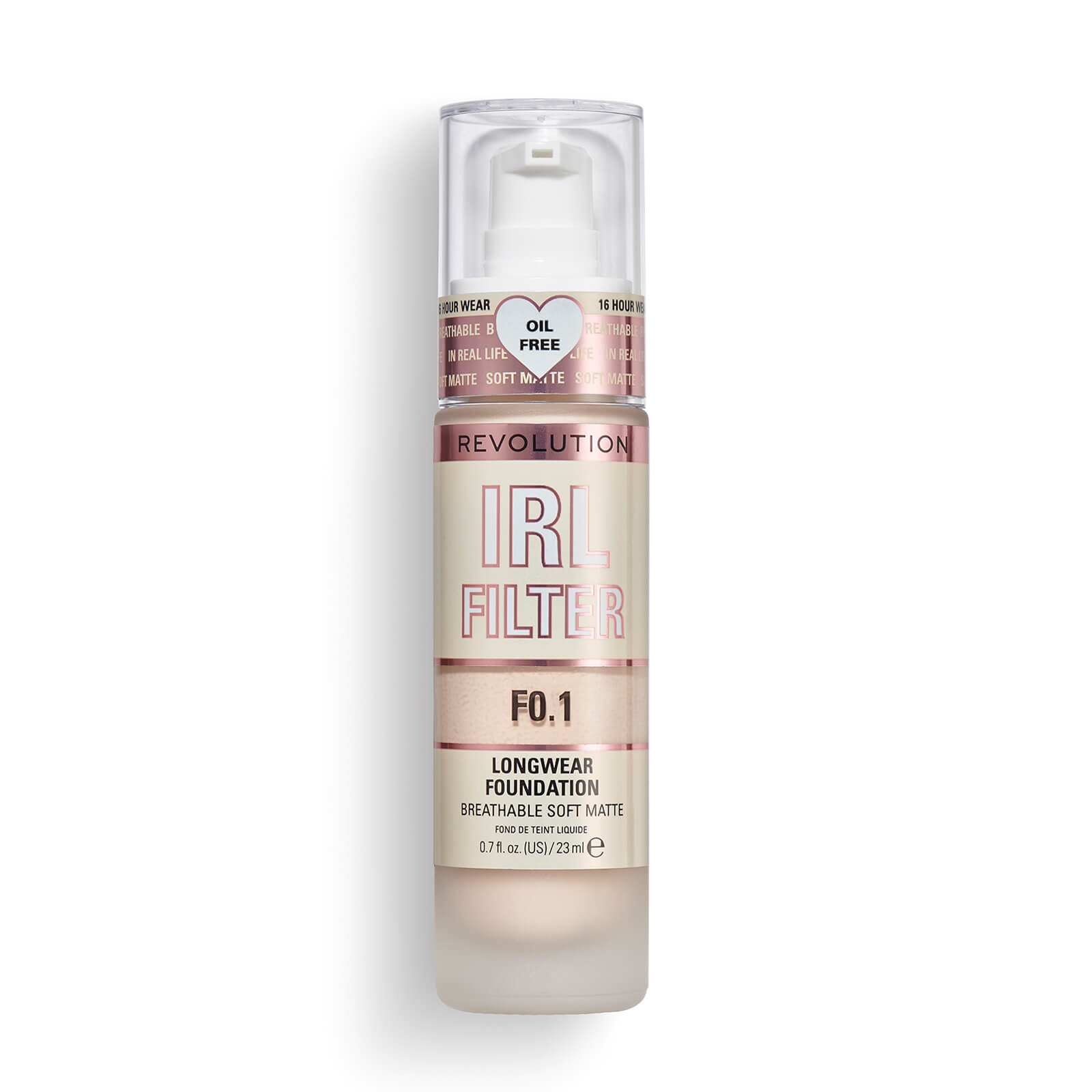 Makeup Revolution IRL Filter Longwear Foundation 23ml (Various Shades) – F0.1