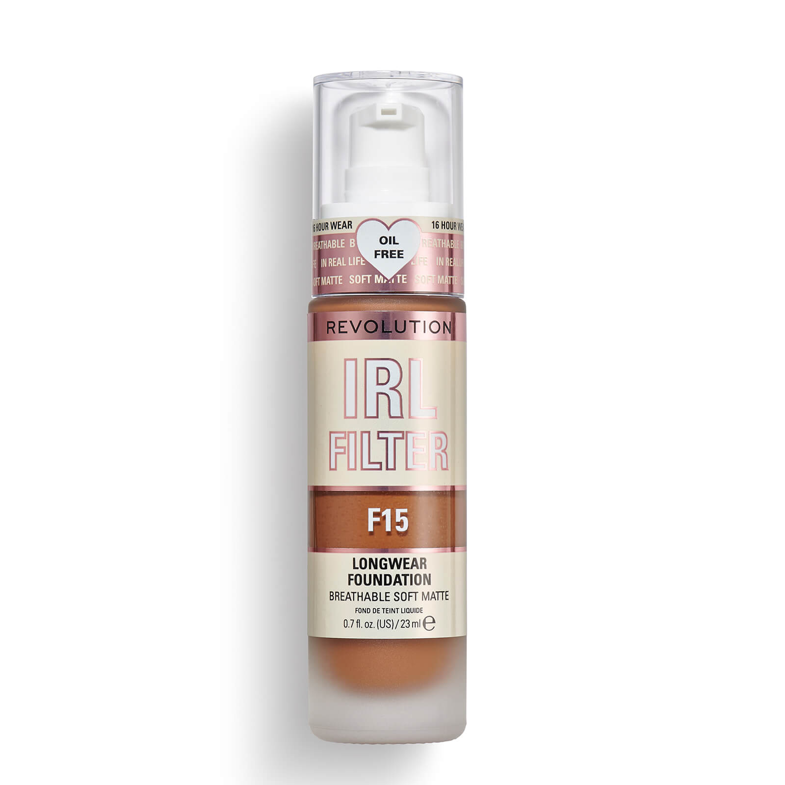 Makeup Revolution IRL Filter Longwear Foundation 23ml (Various Shades) - F15 Makeup Revolution IRL Filter Longwear Foundation 23ml (Various Shades) - F15