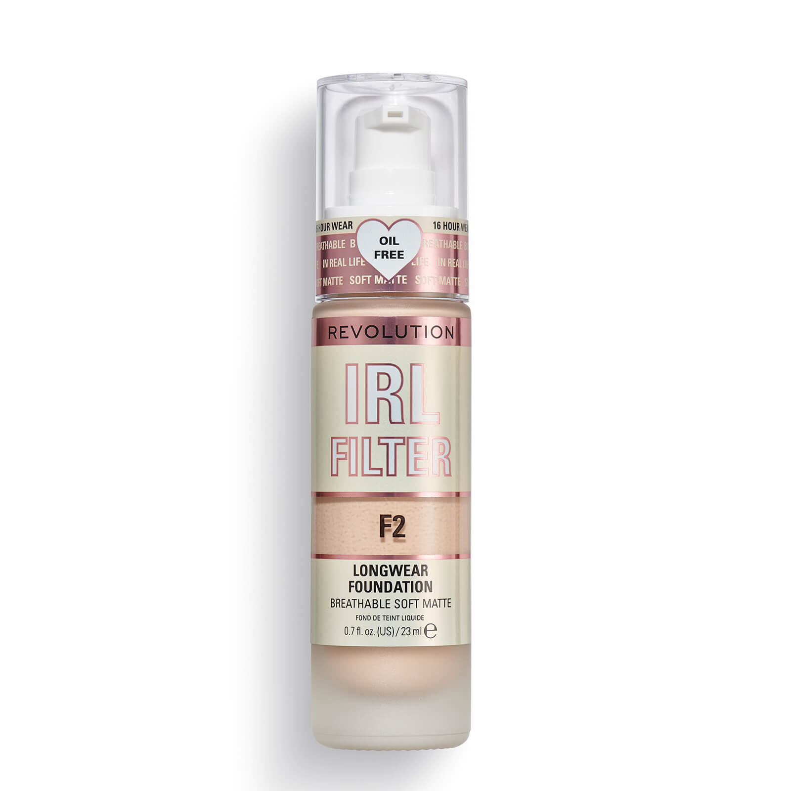Makeup Revolution IRL Filter Longwear Foundation 23ml (Various Shades) – F2