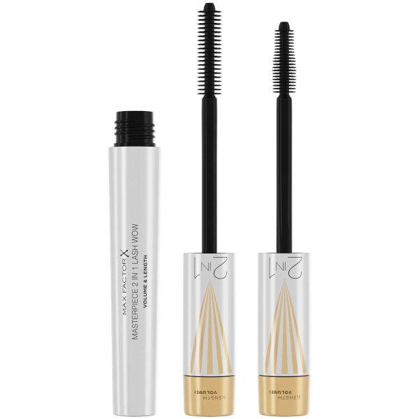 Max Factor Masterpiece 2-in-1 Lash WOW Volume and Length Mascara - 001 Black 7ml Max Factor Masterpiece 2-in-1 Lash WOW Volume and Length Mascara - 001 Black 7ml