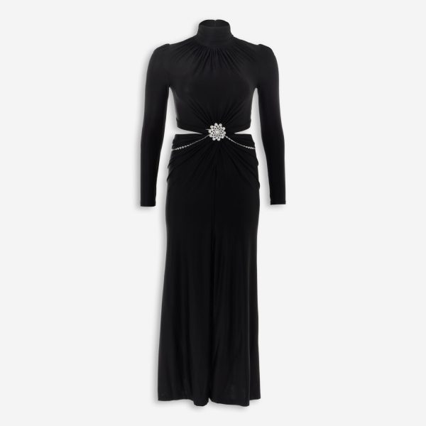 Black Embellished Evening Gown
