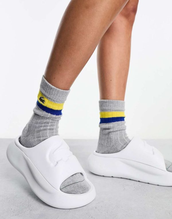 Lacoste Serve 3.0 Xl Sliders In White