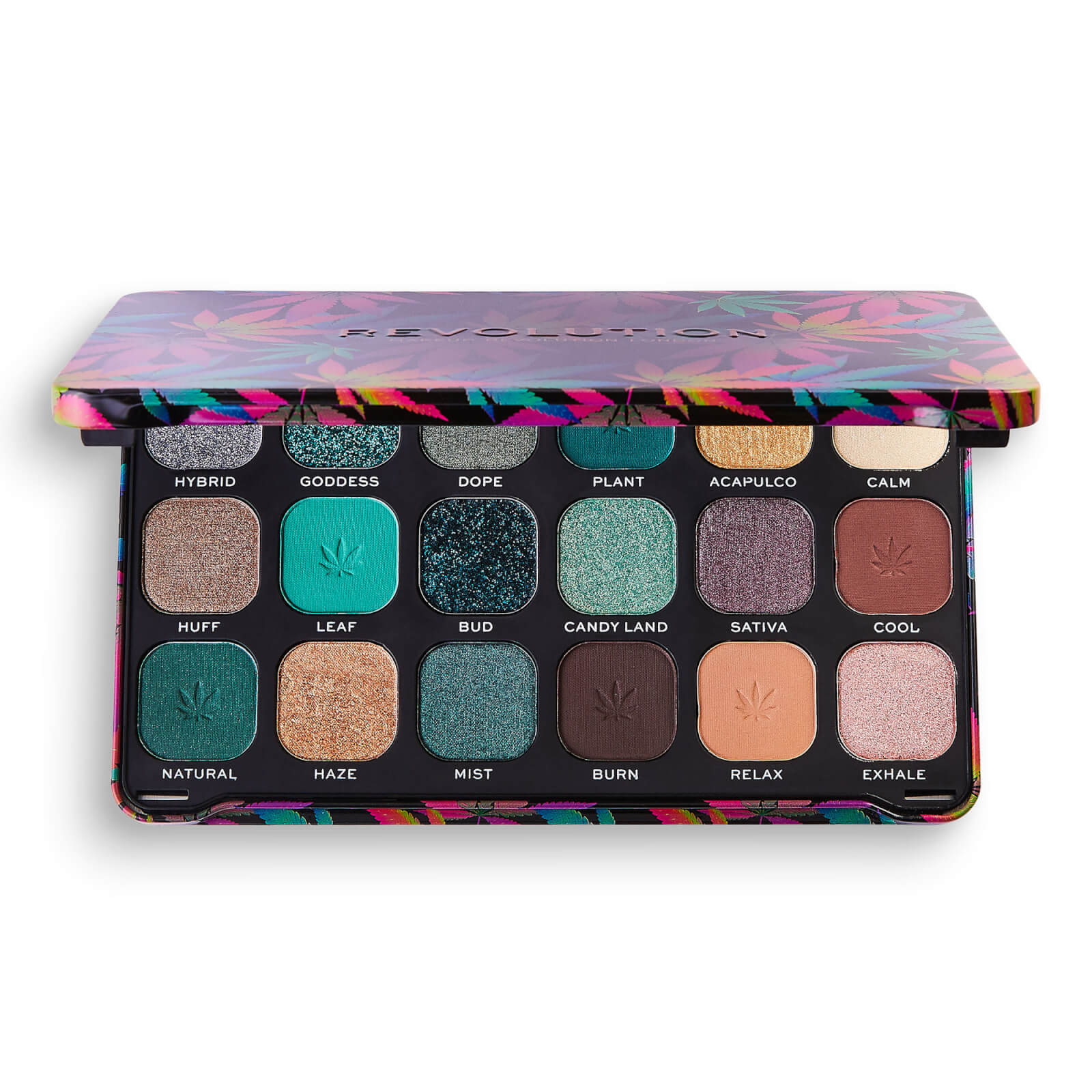 Makeup Revolution Forever Flawless Chilled with cannabis sativa Eyeshadow Palette Makeup Revolution Forever Flawless Chilled with cannabis sativa Eyeshadow Palette