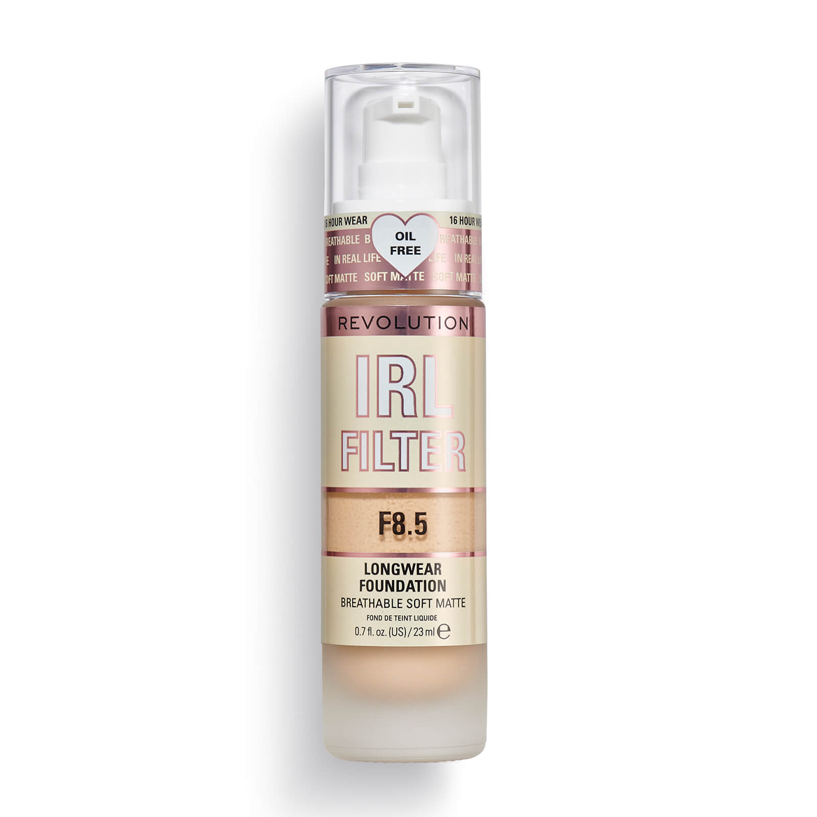 Makeup Revolution IRL Filter Longwear Foundation 23ml (Various Shades) – F8.5