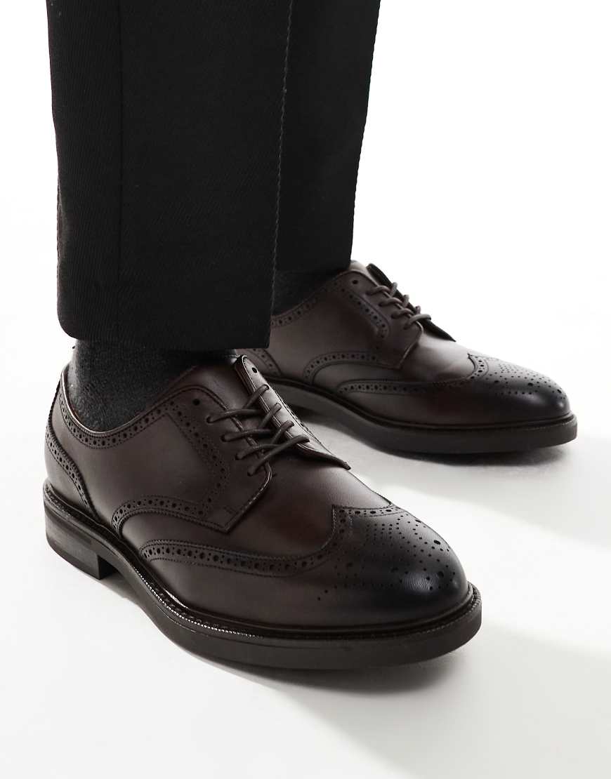 Polo Ralph Lauren Asher Brogue Shoes In Brown