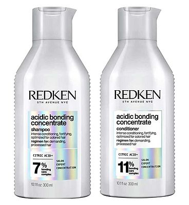 REDKEN Acidic Bonding Concentrate Shampoo And Conditioner Bond Repair Bundle For Damaged Hair