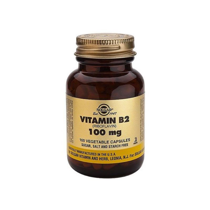 Solgar – Vitamin B2 100mg Riboflavin (100 Vegetable Capsules)