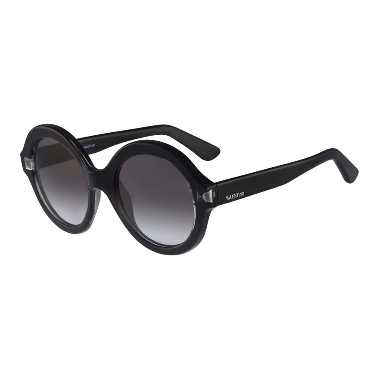 Valentino Womens ‘Black Oval’ Sunglasses – Black
