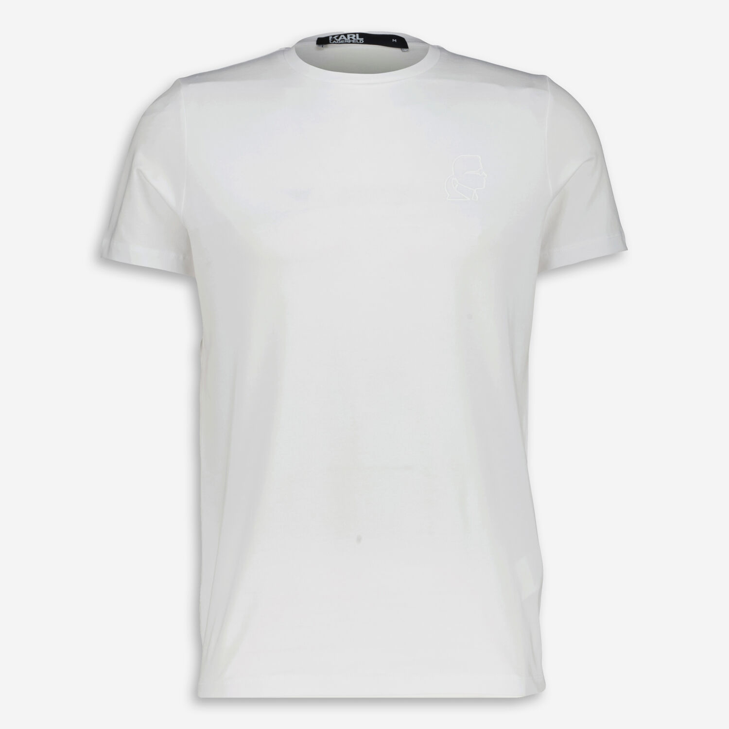 White Tonal Head Outline T Shirt